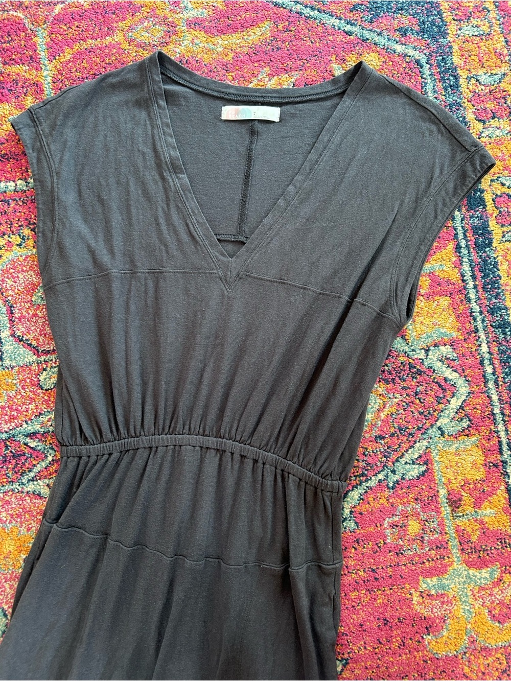 Free People | Women’s Charcoal Grey FP Beach Vneck Cap Sleeve Marlow Maxi Dress - Picture 5 of 16